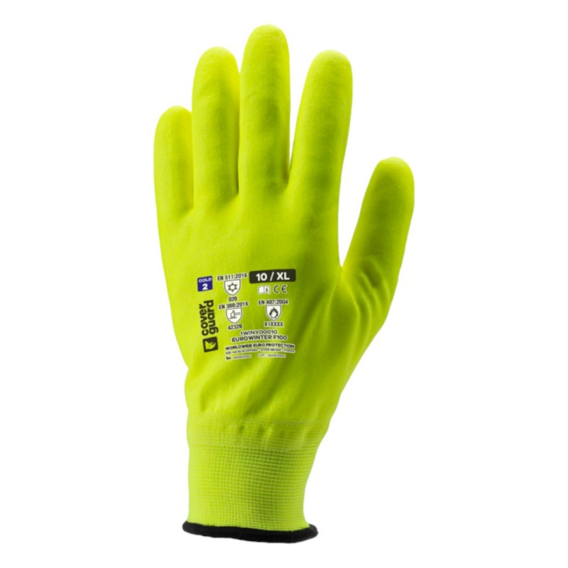 Coverguard - Gants contre le froid enduction mousse de Nitrile EUROWINTER F100 (Pack de 10)