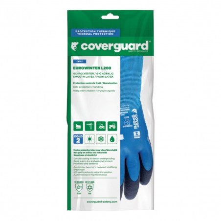 Coverguard - Gants étanches contre le froid double enduction Latex EUROWINTER L200 (Pack de 5)