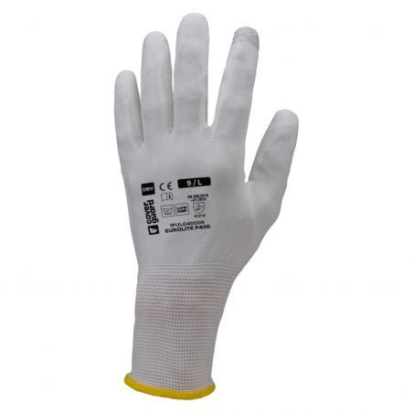 Coverguard - Gants de manutention en milieu sec paume enduite PU tactile EUROLITE P400 (Pack de 10)