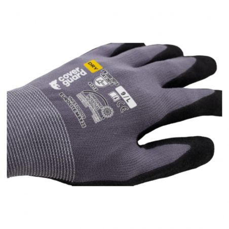 Coverguard - Gants grip en milieu sec paume enduite Nitrile EUROLITE MAX25 (Pack de 10)