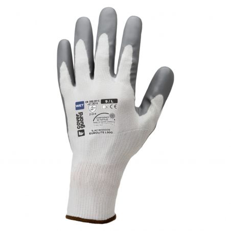 Coverguard - Gants de manutention en PE recyclé et enduction Latex adhérisé EUROLITE L900 PE (Pack de 10)