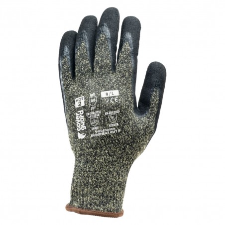 Coverguard - Gants anti-chaleur et anti-coupures de protection maximale double enduction Nitrile coupure F EUROHEAT CUT F (Pack 