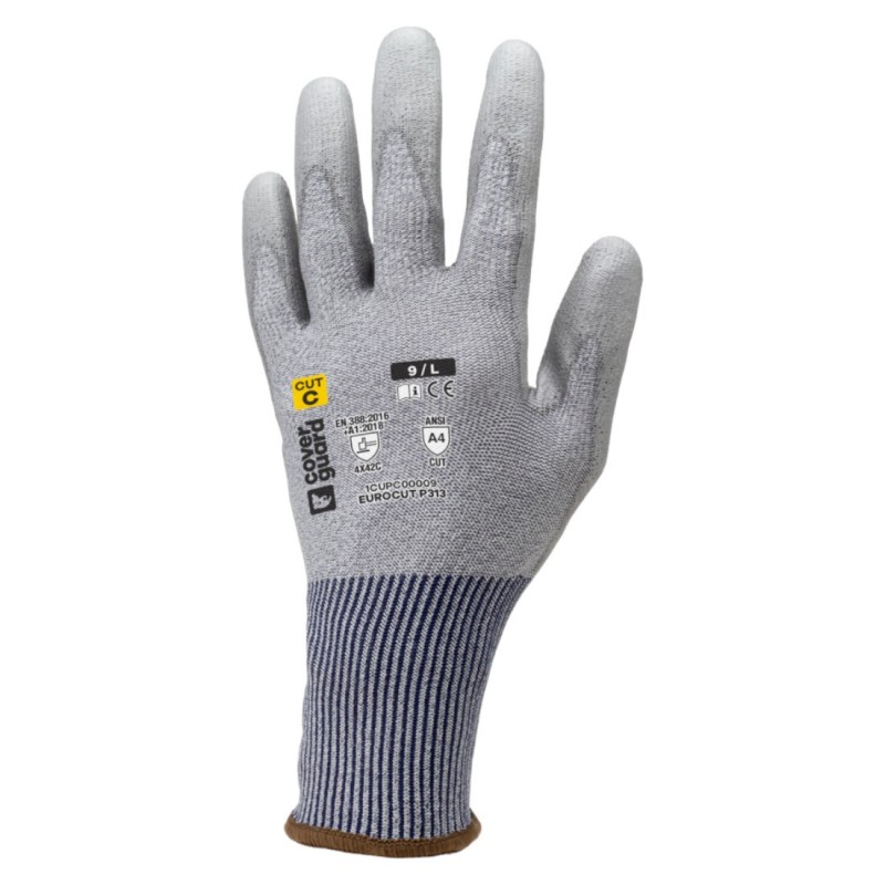 Coverguard - Gants anti-coupures en milieu sec coupure C paume enduite PU tactile EUROCUT P313 (Pack de 10)