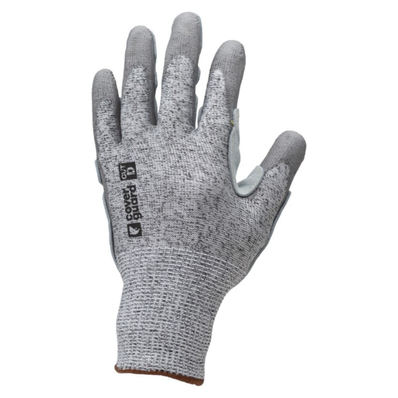 Coverguard - Gants anti-coupures enduit PU gris coupure D EUROCUT STRONG P110 (Pack de 10)