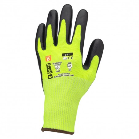 Coverguard - Gants anti-coupures avec paume enduite Latex spécial verre EUROCUT STRONG L440 (Pack de 10)