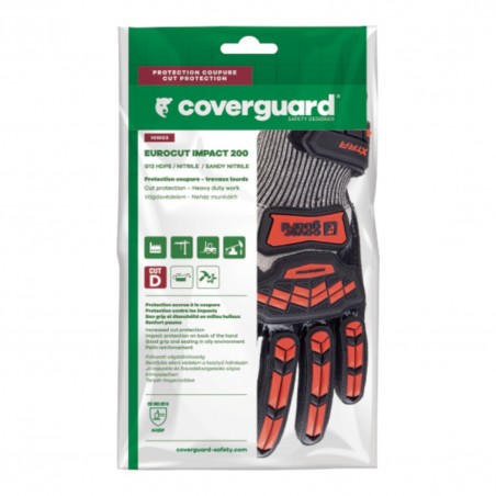 Coverguard - Gants anti-impacts double induction Nitrile EUROCUT IMPACT 200 (Pack de 5)