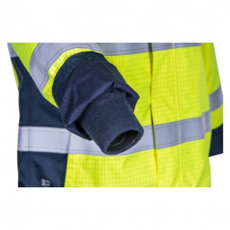 Coverguard - Parka de pluie imperméable multirisques NOTT jaune et bleu marine