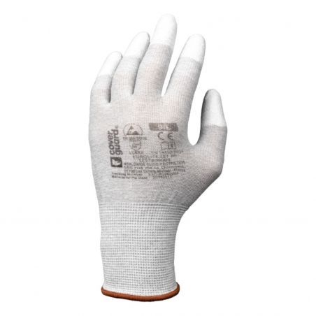 Coverguard - Gants EUROLITE EST80 J13 polyester / carbon - PU bouts doigts (Pack de 10)