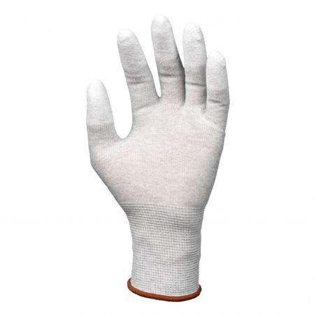 Coverguard - Gants EUROLITE EST80 J13 polyester / carbon - PU bouts doigts (Pack de 10)