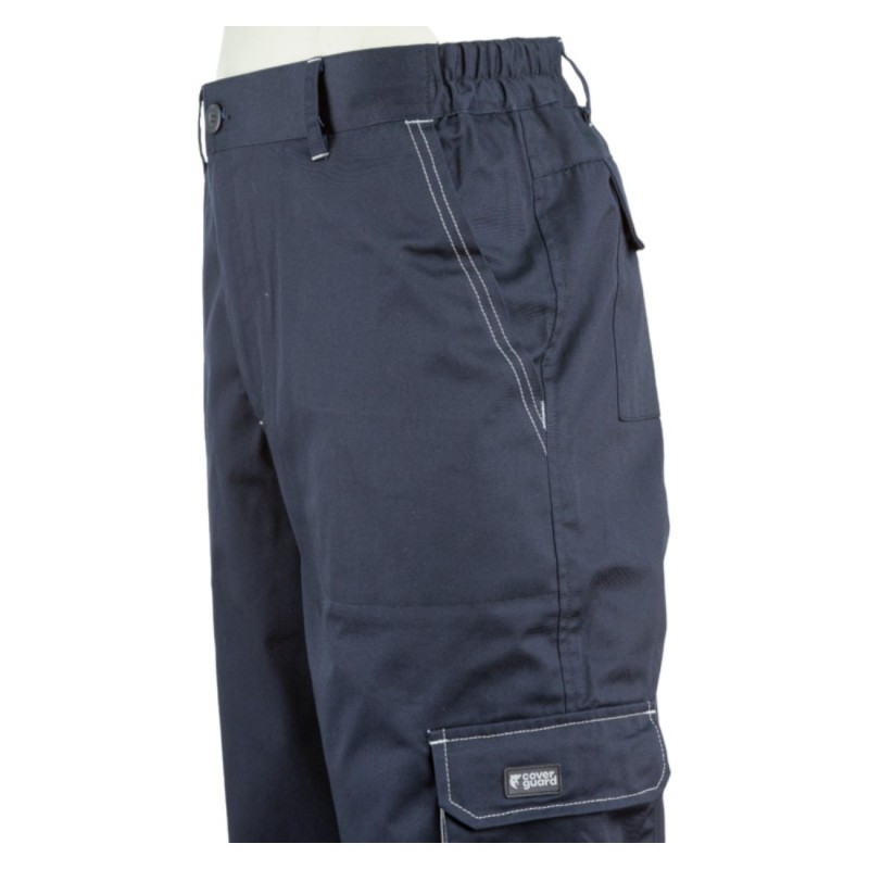 Coverguard - Pantalon couleur NAVY II (60% CO/40% PES 245g/m2 - Marine/Gris) - PADDOCK II