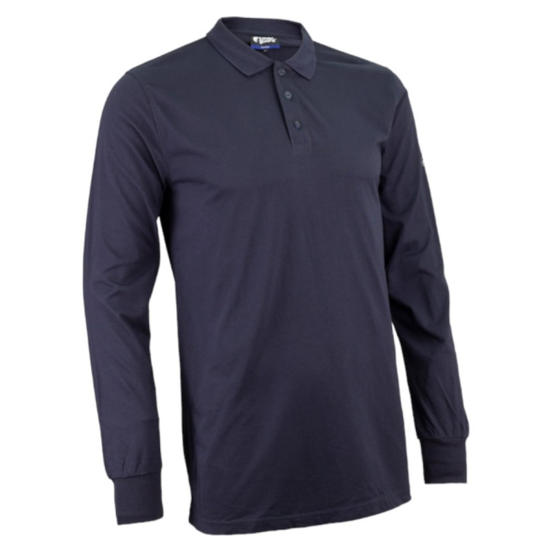 Coverguard - Polo manches longues couleur Marine LAURITS (180g/m2 UPF 50)