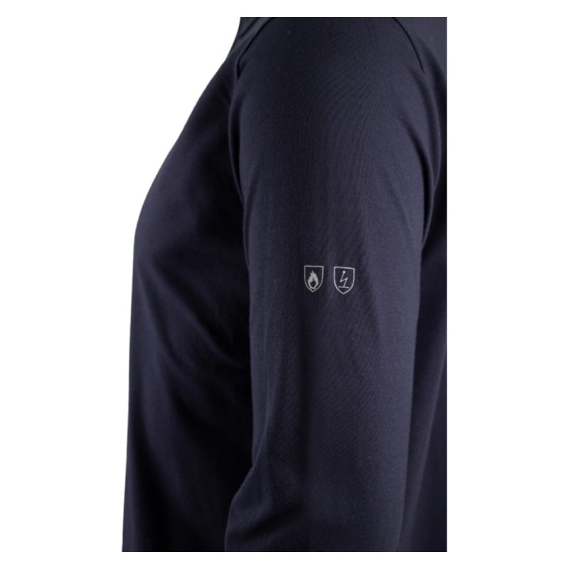 Coverguard - Polo manches longues couleur Marine LAURITS (180g/m2 UPF 50)