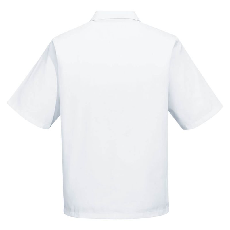 Portwest - Chemise de boulanger manches courtes blanche