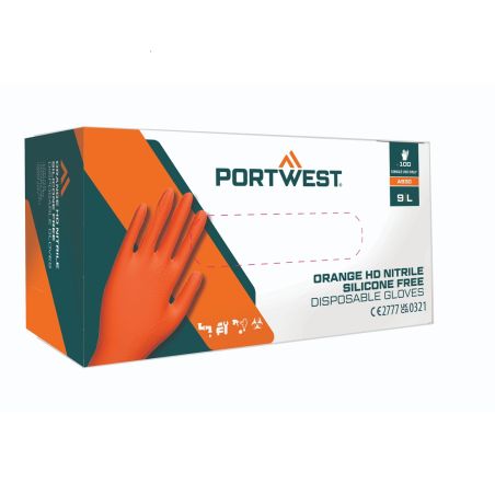 Portwest - Gants à usage unique en nitrile HD 0.18mm (Pack de 100)