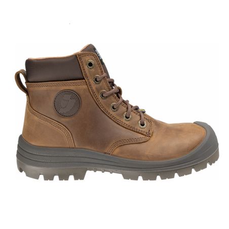 Safety Jogger - Bottines de sécurité antidérapanteset hydrofuges en cuir avec embout de sécurité extra-larges DAKAR marron S3