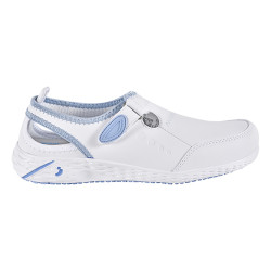 Safety Jogger - Sabots médicaux antidérapants et respirants LINA blanc et bleu clair OB