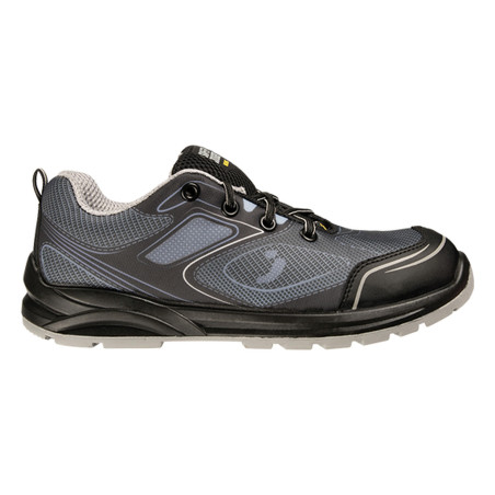 Safety Jogger - Chaussures de sécurité basses sportives anti-perforation avec embout en acier CADOR noir et gris S1P