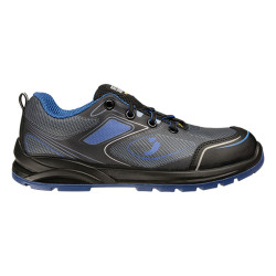 Safety Jogger - Chaussures de sécurité basses sportives anti-perforation avec embout en acier CADOR noir et bleu S1P