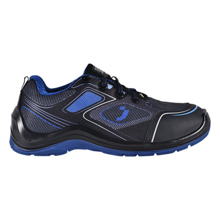 Safety Jogger - Chaussures de sécurité basses sportives sans métal FLOW noir et bleu S1P