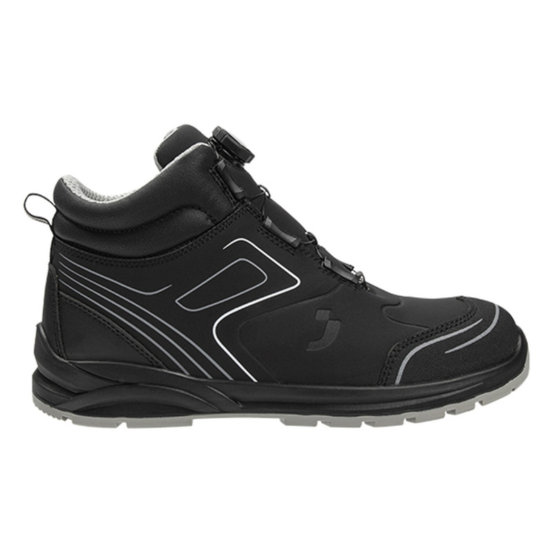 Safety Jogger - Chaussures de sécurité mi-hautes sportives antidérapantes avec fermeture TLS CADOR noir et blanc S3