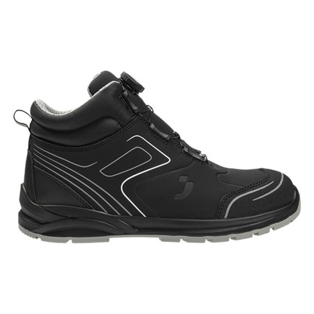 Safety Jogger - Chaussures de sécurité mi-hautes sportives antidérapantes avec fermeture TLS CADOR noir et blanc S3