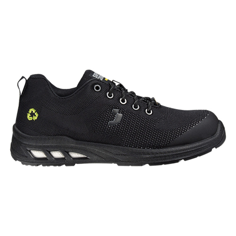 Safety Jogger - Chaussures de sécurité basses décontractées ultra-respirantes avec embout en acier ECOFITZ noir S1P