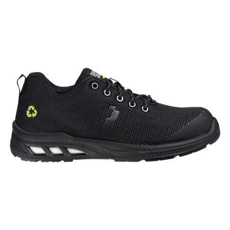 Safety Jogger - Chaussures de sécurité basses décontractées ultra-respirantes avec embout en acier ECOFITZ noir S1P