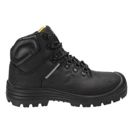 Safety Jogger - Chaussures de sécurité mi-hautes en cuir respirantes avec semelles extérieures autonettoyantes VESUVIO noir S3