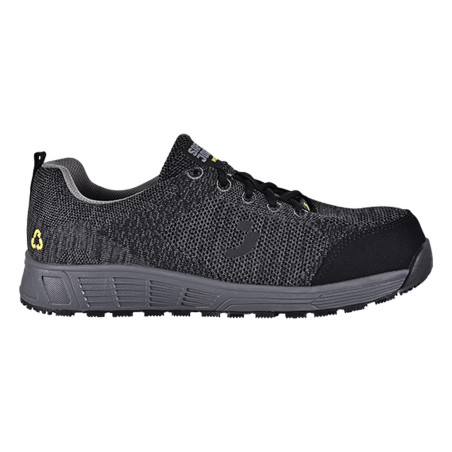Safety Jogger - Chaussures de sécurité basses en platique recyclé extra larges hydrofuges ECONILA gris et noir S1