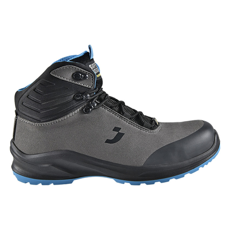 Safety Jogger - Baskets de sécurité mi-hautes véganes respirantes MODULO gris et bleu S3S
