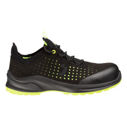 Safety Jogger - Chaussures de sécurité basses végan ultra-respirantes MODULO PERF noir et jaune  S1PS