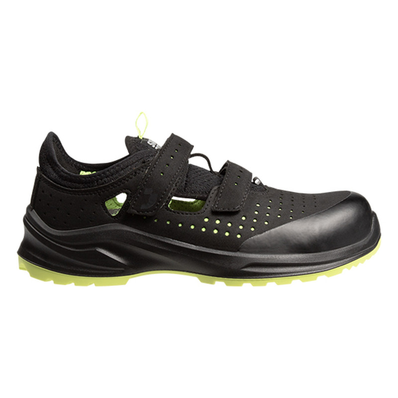 Safety Jogger - Sandales de sécurité végan ultra-respirantes MODULO noir et vert S1PS