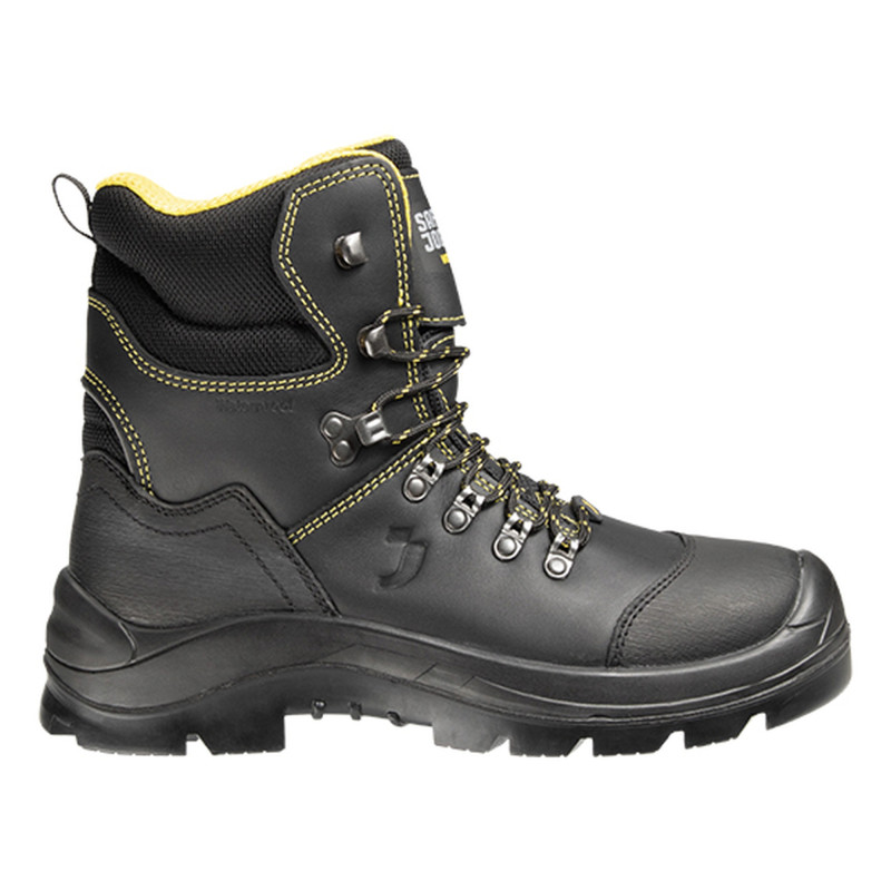 Safety Jogger - Chaussures de sécurité hautes hydrofuges respirantes avec tige en cuir GORA noir et jaune S7S