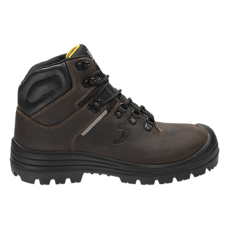 Safety Jogger - Chaussures de sécurité mi-hautes en cuir respirantes avec semelles extérieures autonettoyantes VESUVIO marron S3