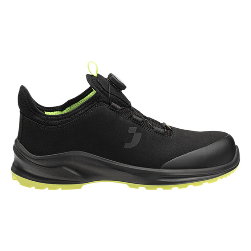 Safety Jogger - Baskets de sécurité basses véganes avec fermeture TLS MODULO noir et jaune S3S