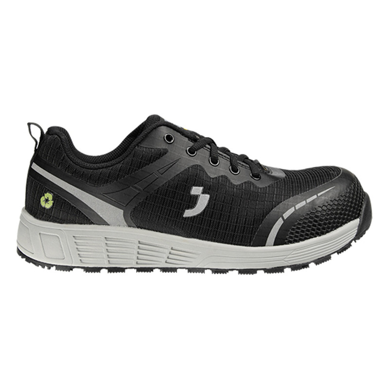 Safety Jogger - Baskets de sécurité basses sans métal résistantes aux huiles et carburants ECODEMPO noir et blanc S3S