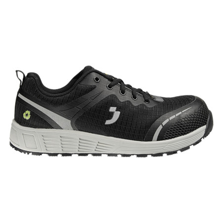 Safety Jogger - Baskets de sécurité basses sans métal résistantes aux huiles et carburants ECODEMPO noir et blanc S3S