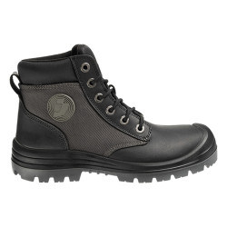 Safety Jogger - Bottines de sécurité antidérapantes hydrofuges en cuir avec embout en acier extra-larges DAKAR EW noir S3