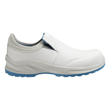 Safety Jogger - Chaussures de sécurité basses sans métal à enfiler spécial industrie alimentaire MODULO PURE blanc et bleu S3S