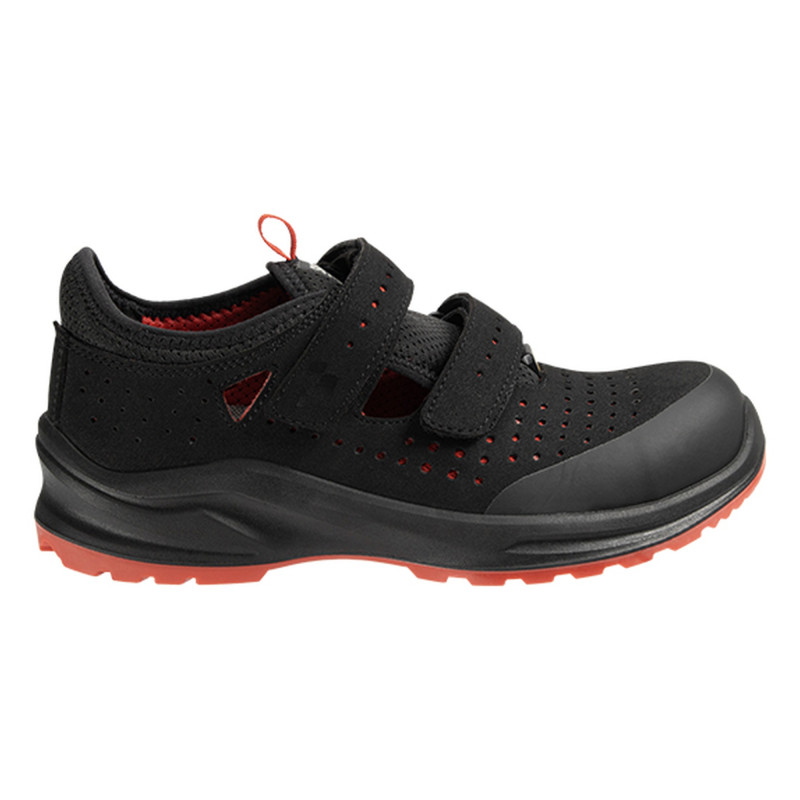 Safety Jogger - Sandales de sécurité végan ultra-respirantes MODULO noir et rouge S1PS