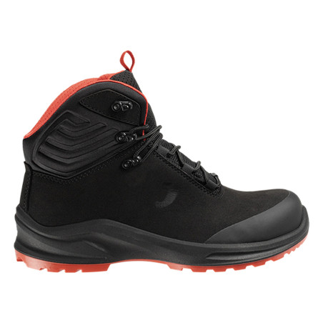 Safety Jogger - Baskets de sécurité mi-hautes véganes respirantes MODULO noir et rouge S3S