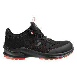 Safety Jogger - Chaussures de sécurité basses végan ultra-respirantes MODULO PERF noir et rouge  S1PS