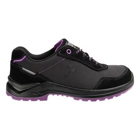 Safety Jogger - Chaussures de sécurité basses pour femmes à talon bas antidérapantes et antistatiques ORGANIC noir et violet S1P