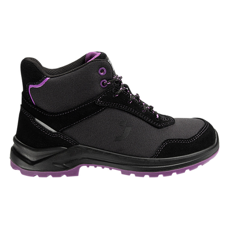Safety Jogger - Chaussures de sécurité mi-hautes pour femmes antidérapantes BOTANIC noir et violet S1P