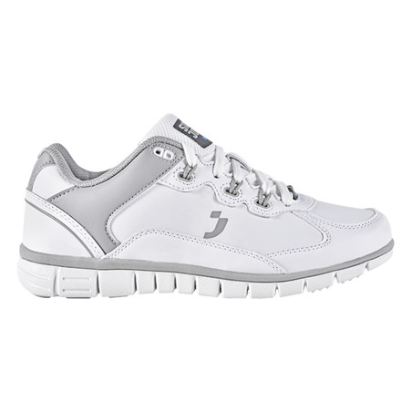 Safety Jogger - Baskets de travail sportives basses antidérapantes pour femmes spécial restauration SUNNY blanc et gris OB