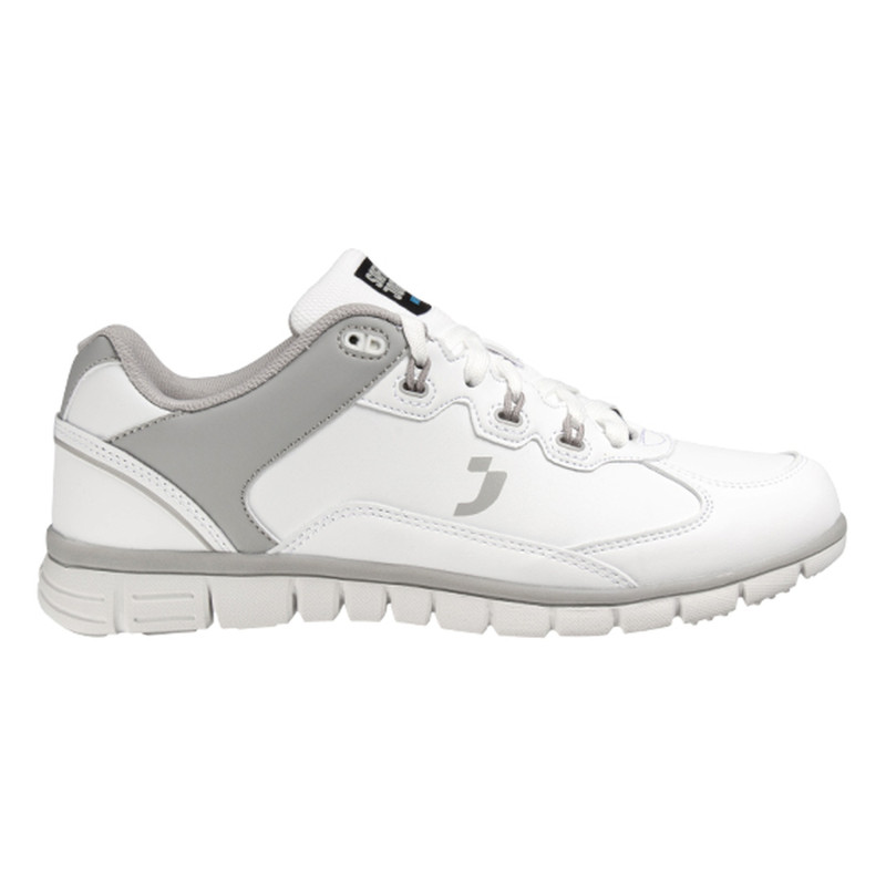 Safety Jogger - Baskets de travail sportives basses antidérapantes en cuir synthétique spécial nettoyage HENNY blanc et gris OB
