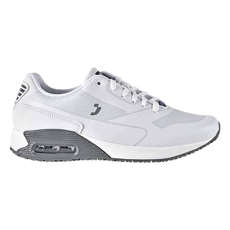 Safety Jogger - Baskets de travail médicales basses sportives à mémoire de forme JUSTIN blanc et gris clair O1