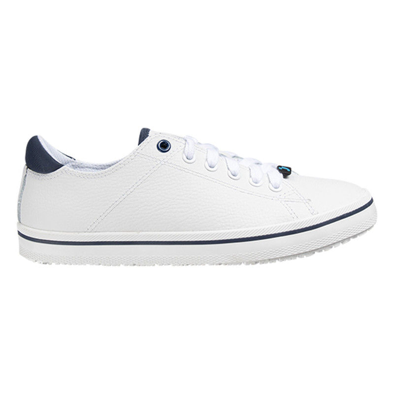 Safety Jogger - Baskets de travail basses en cuir pour femmes PAOLA blanc et bleu marine O1