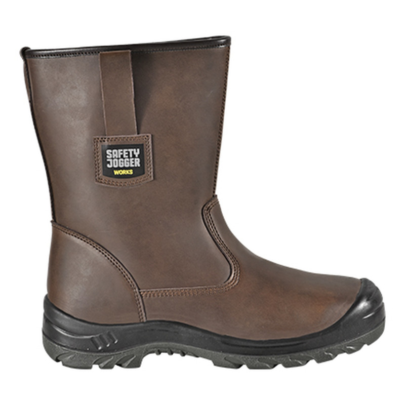 Safety Jogger - Bottes de sécurité polyvalentes en cuir avec doublure chaude ALASKA marron S3