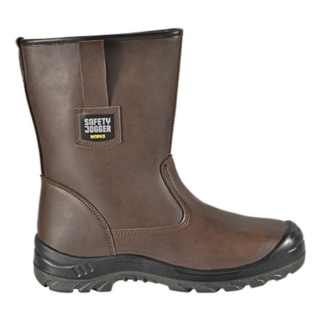 Safety Jogger - Bottes de sécurité polyvalentes en cuir avec doublure chaude ALASKA marron S3
